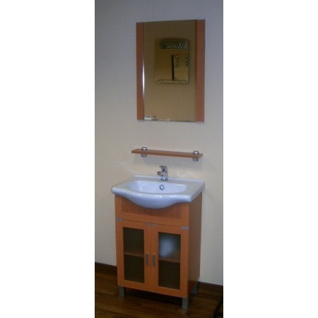 MUEBLE NEW AGE 75 CEREZO (mueble+lavabo+espejo+estante) 80