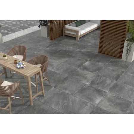 Porcelanico Rectificado Antideslizante Aston Grafito 60,5x60,5x20mm 12